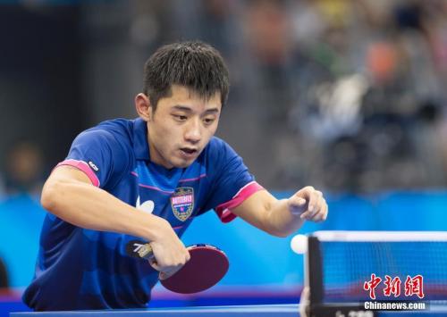资料图:张继科在比赛中 <a target='_blank' href='http://www.chinanews.com/'>中新社</a>记者 李卿 摄