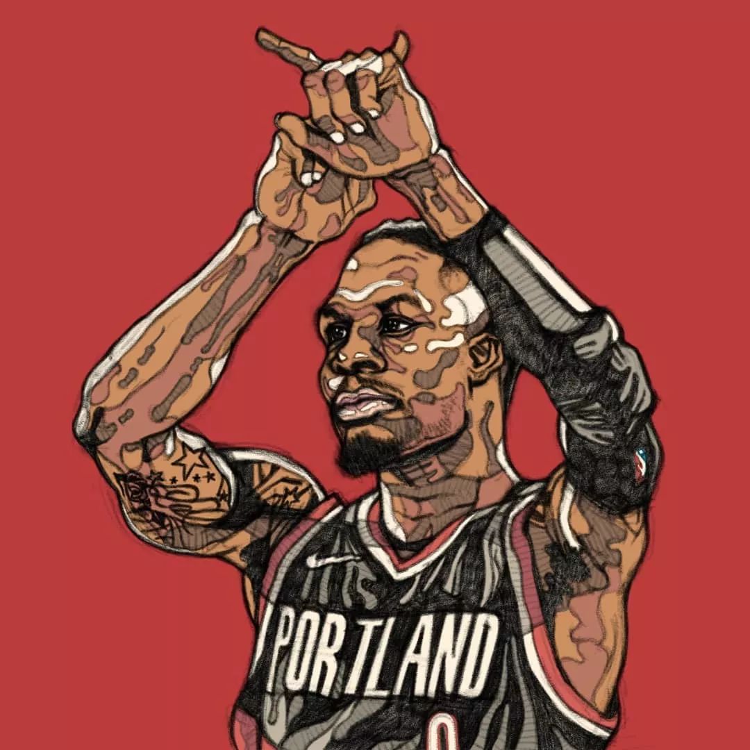 知名插画师作品！高清无码NBA照片，用来当头像简直完美！