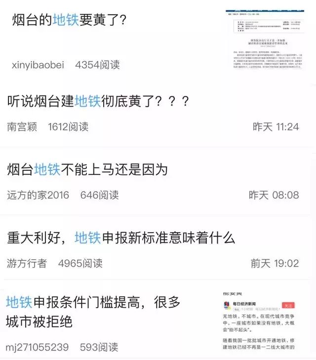 烟台地铁再次引全城热议!最新消息来了!