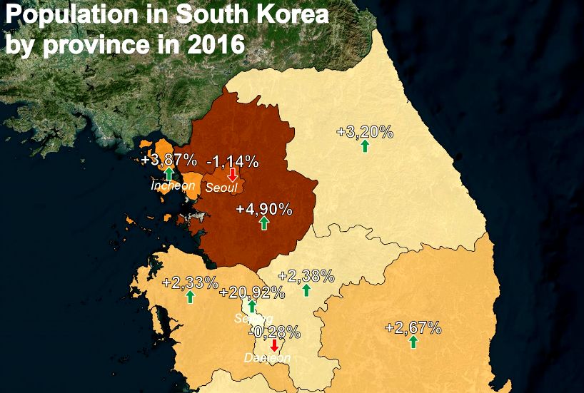 2%,附近京畿道区域更是增加了4.9%,唯独首尔人口呈下滑趋势,流失1.