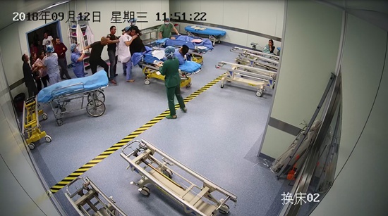  9月12日的医院监控视频截图。