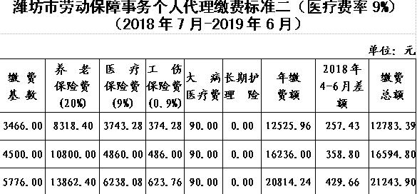 潍坊市开始2018年度代理人员社保集中缴费