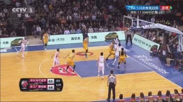 【gif】沈梓捷篮下双手暴扣