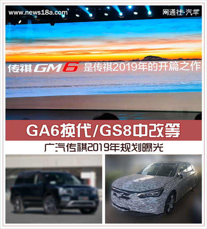 GA6换代/GS8中改等 广汽传祺2019年规划曝光