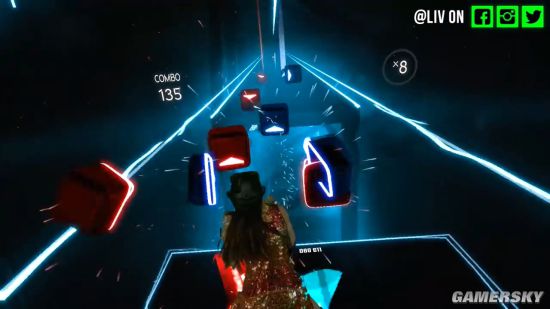 那款超带感的光剑VR音游《节奏光剑(Beat Saber)》5月1日登陆Steam 切割感太赞
