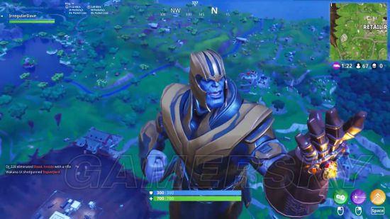 《堡垒之夜》灭霸吃鸡视频演示 复联3限时活动