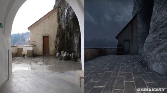 玩家造访《CS:GO》绝壁城堡原型 鬼斧神工超还原