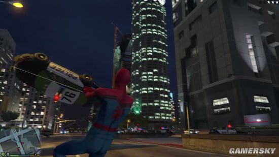 《GTA5》漫威蜘蛛侠MOD 小虫变成洛圣都大恶棍
