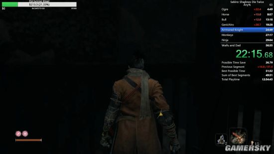 《只狼》世界速通纪录:50分钟52秒通关