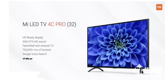 小米电视4 Pro登陆印度市场 最低仅1400元