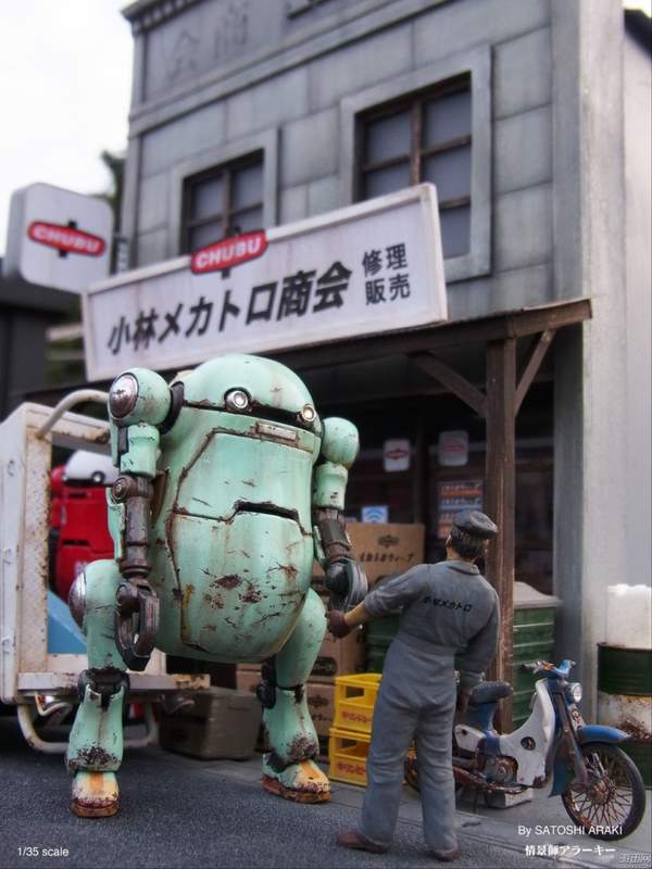 日本大神打造超真实微景观 元祖高达漫步横滨