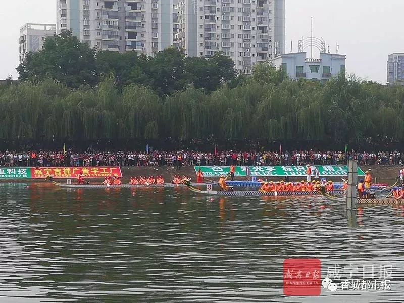 咸宁龙舟大赛淦河开赛!一场大片上演!错过的快