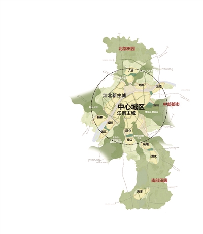 南京确定江南、江北两个主城