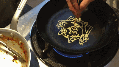 煎饼大神食材作画惟妙惟肖 如此逼真你还舍得吃吗?