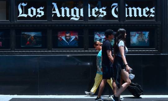  圖說：洛杉磯時報是受網絡攻擊影響的報紙之一。圖片：Frederic Brown/AFP/Getty Images