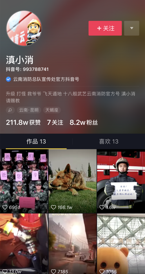 云南消防总队抖音记录汶川英雄犬,百万网友点
