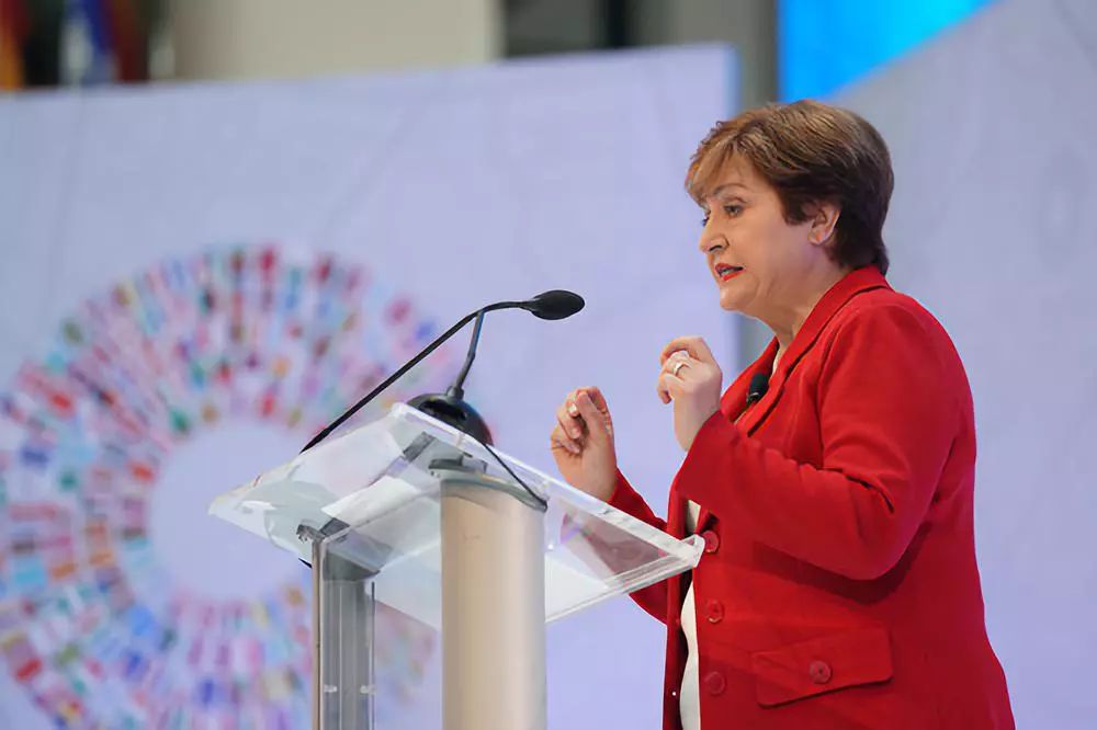  图为格奥尔基耶娃。（新华社记者刘杰摄）