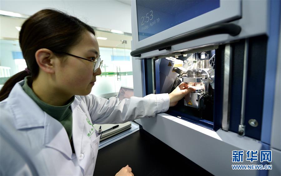 4月19日,中国农业大学学生在曲周实验站做实验。新华社记者 王晓 摄