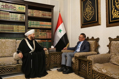 驻叙利亚大使冯飚会见叙大穆夫提哈松