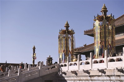 故宫首次复原“天灯”“万寿灯”