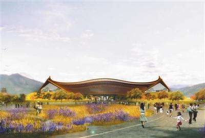 世园会中国馆钢结构屋顶完工 呈现“如意”形外观