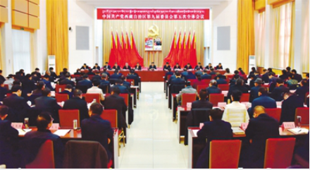 自治区党委九届五次全会在拉萨举行