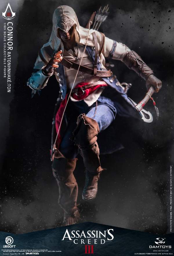 《刺客信条3》康纳收藏级人偶 武器配件超多,售1283元