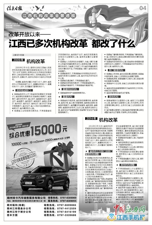 改革开放以来--江西已进行多次机构改革 你一定