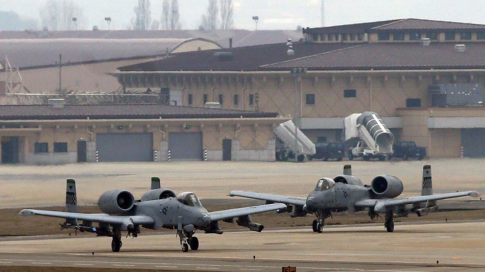 驻韩美国空军部署了A-10攻击机