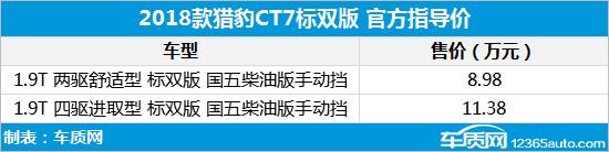 新款猎豹CT7车型上市 售8.98-11.38万元