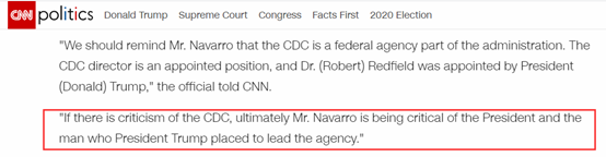 精彩,美国疾控中心和纳瓦罗撕起来了