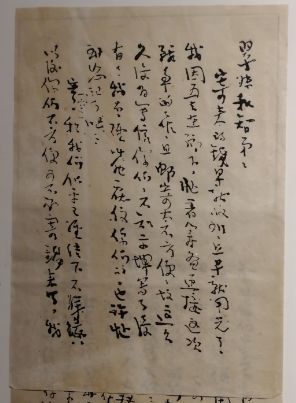 1940年，苏蔓写给家里弟弟和妹妹的信（局部）。翻拍自重庆市红岩革命纪念馆