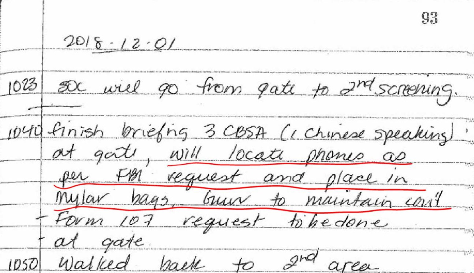 加拿大非法逮捕孟晚舟文件曝光 手机信息被送至