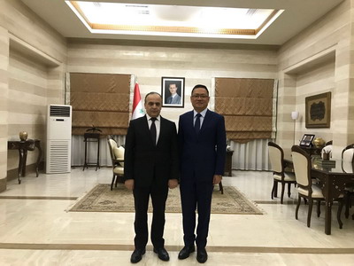 驻叙利亚大使冯飚拜会叙总理