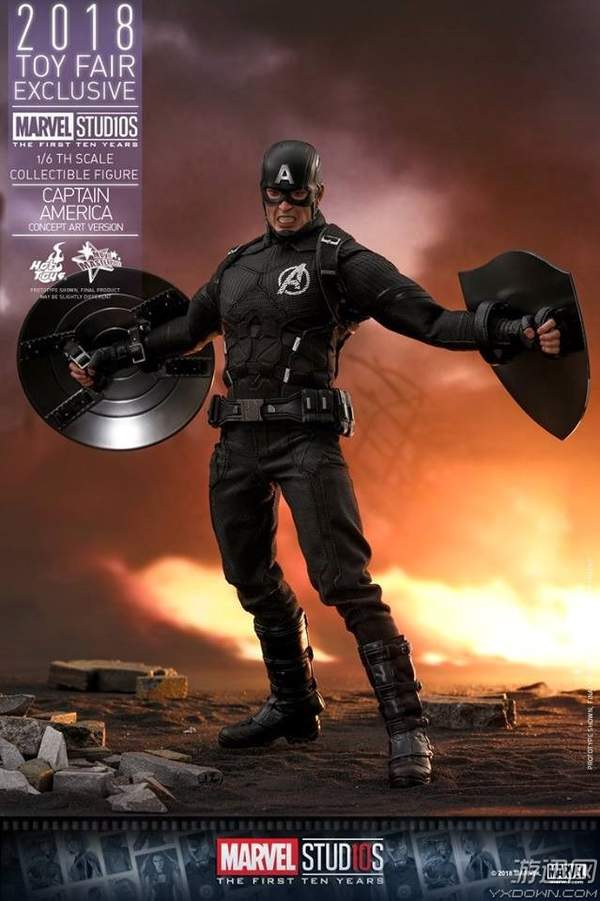 《美国队长》漫威十周年版手办公布 双盾队长