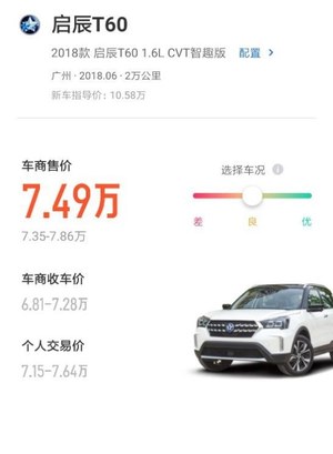 9万能买到的五星安全SUV 启辰T60值不值？