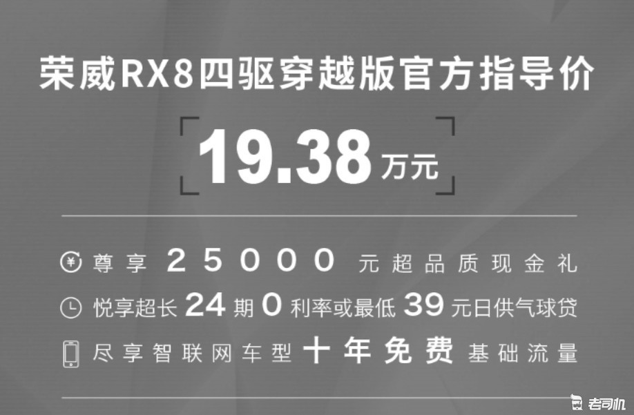 更便宜的硬派越野SUV 荣威RX8新车型上市