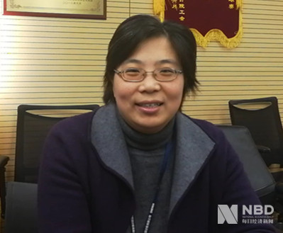 上海核工院员工顾诞英接受记者采访 图片来源:谢婧 摄