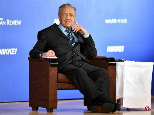 资料图片：马来西亚总理马哈蒂尔。（新加坡《联合早报》网站）