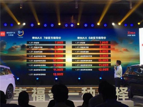 比亚迪宋MAX六座版上海上市 7.99-12.99万元
