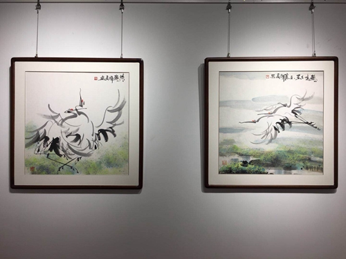 赏鹤去!武辉夏丹顶鹤专场画展亮相秋央美术馆