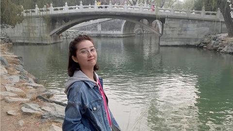 中国访问学者章莹颖。(图源:美联社)
