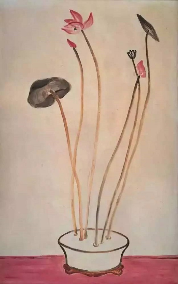 常玉，粉莲盆景（花中君子），1940年代