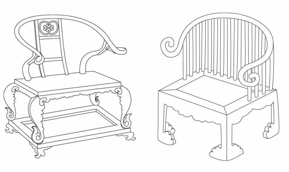 宋佚名 《会昌九老图》局部 中的圈椅表现出造型艺术的圆融美经典明式
