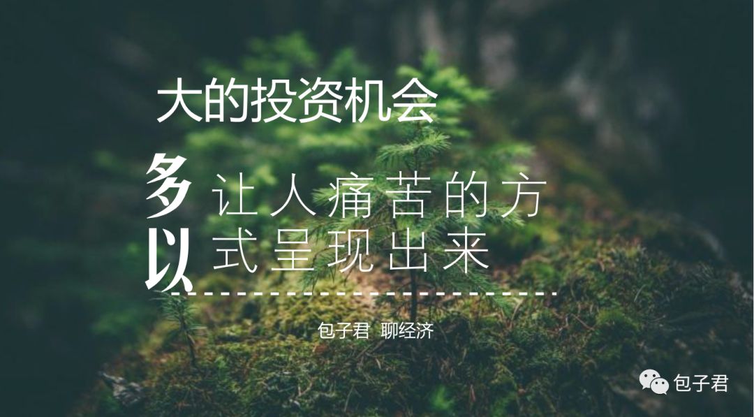 大的投资机会多以让人痛苦的方式呈现出来