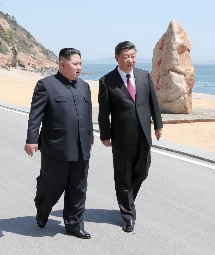 2018年5月8日,习近平同金正恩在大连举行会晤。新华社记者 谢环驰摄