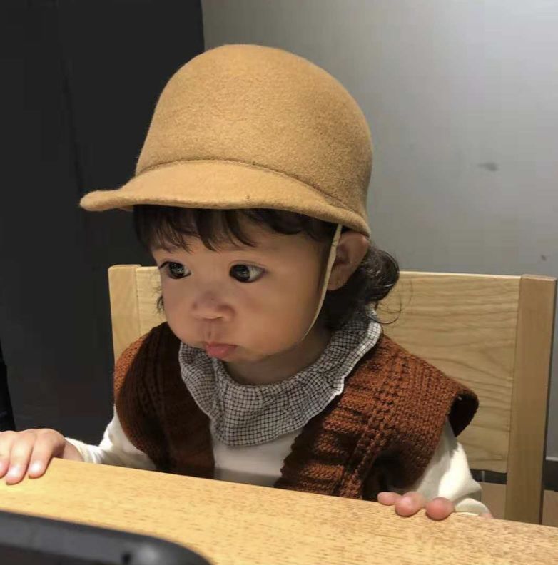 看完这个行走的表情,我也想生个同款脸型!女儿教程表情包可爱ps图片