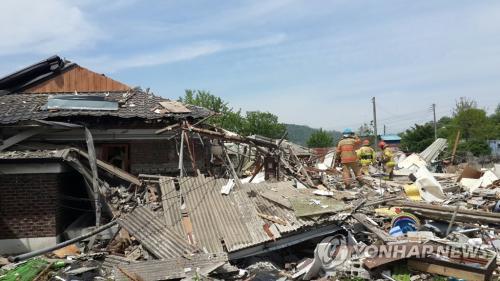 韩国京畿道发生液化气爆炸事故 1人死亡1人失踪