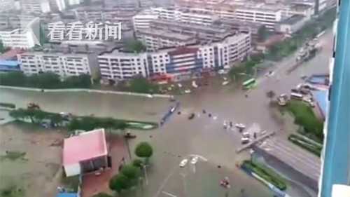 男子520当天迎娶新娘 因暴雨积水用铲车迎亲(图)