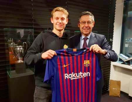 德容:去巴萨不是看梅西,而是和他一块踢球